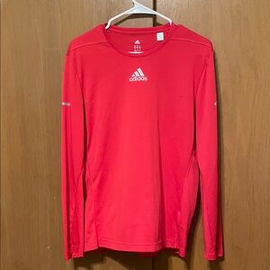 Adidas Bright Red Performance Long Sleeve